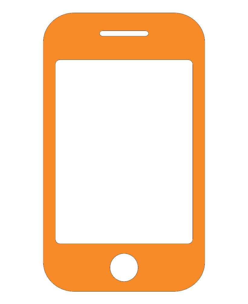 mobile icon orange